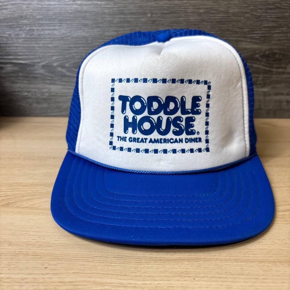 Vintage Toddle House Hat‎ Cap Snapback Blue Trucker Diner Adjustable